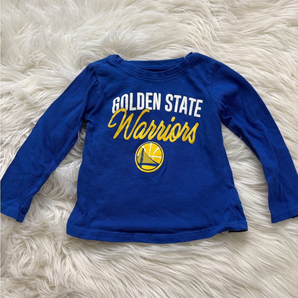 Golden State Warriors Kids Blue Long Sleeve Shirt